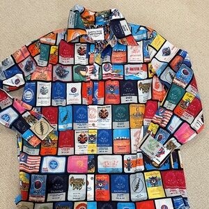 Meghan fabulous Grateful Dead Colorful Ticket Print Men's Shirt unisex medium